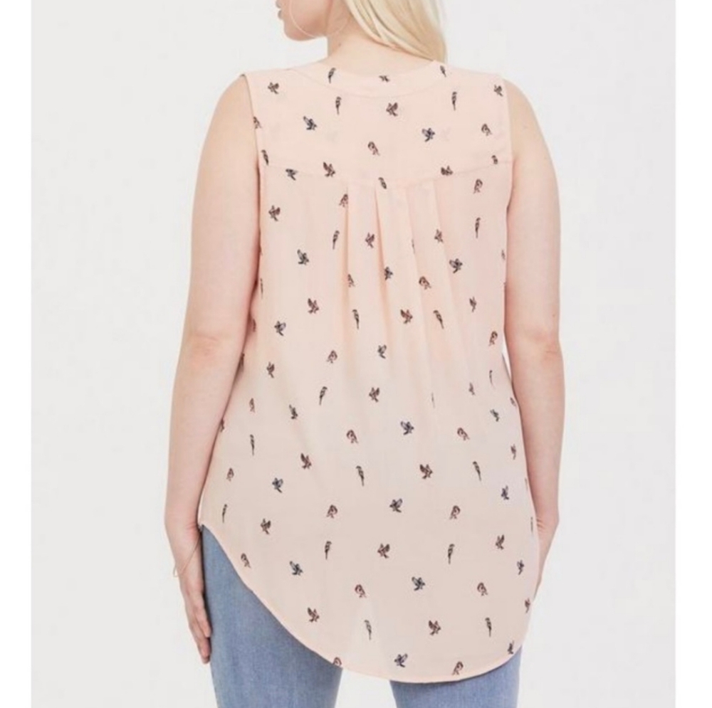 Torrid size 3 bird Georgette tunic tank.